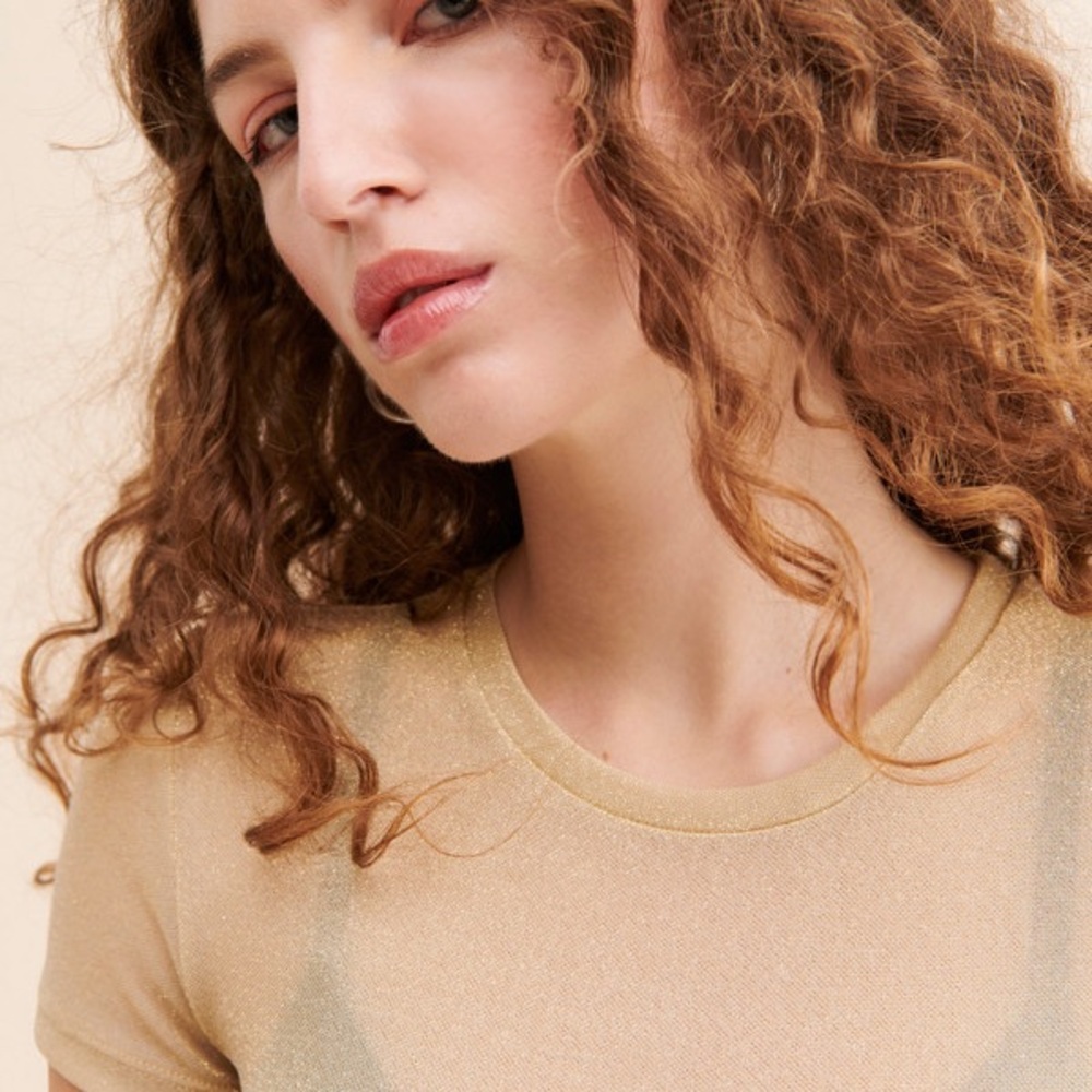 Anthropologie Gold Bodysuit - Picture 5 of 8